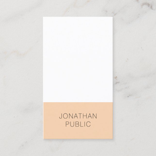 Professional Creative Modern Sleek Plain Luxury Business Card (Front)