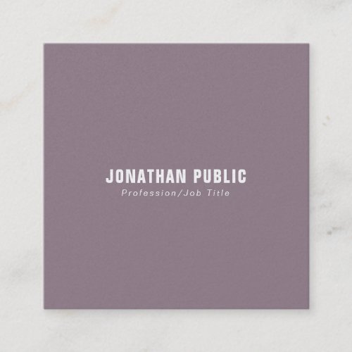 Professional Creative Plain Pearl Finished Luxury Square Business Card