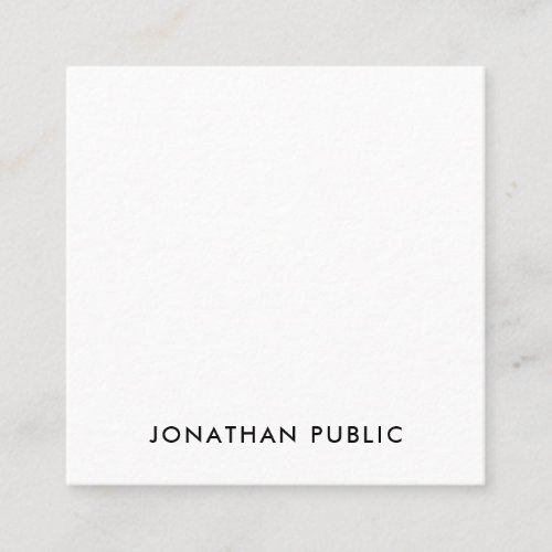 Professional Creative Simple Design Template Chic Square Business Card