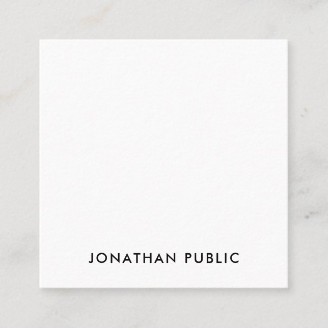 Professional Creative Simple Design Template Chic Square Business Card (Front)