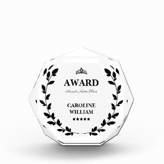 Professional Crown Wreath Business Custom Details Acrylic Award