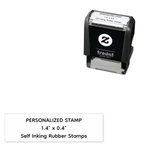 Professional Custom 1.4" x 0.4" Self-inking Stamp