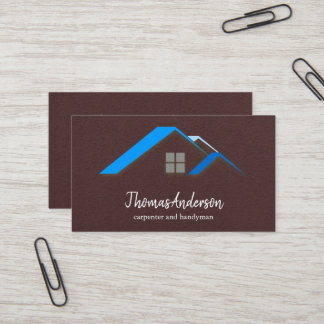 Professional Custom Black Building Construction Business Card