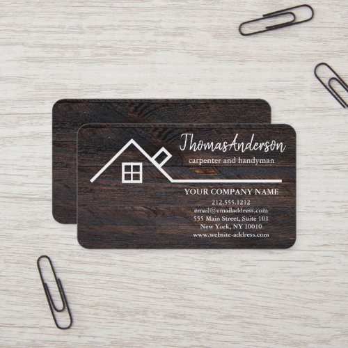 Professional Custom Building Construction Reforms Business Card