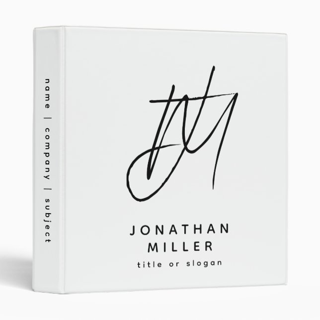 Professional Custom  Business 3 Ring Binder (Front/Spine)