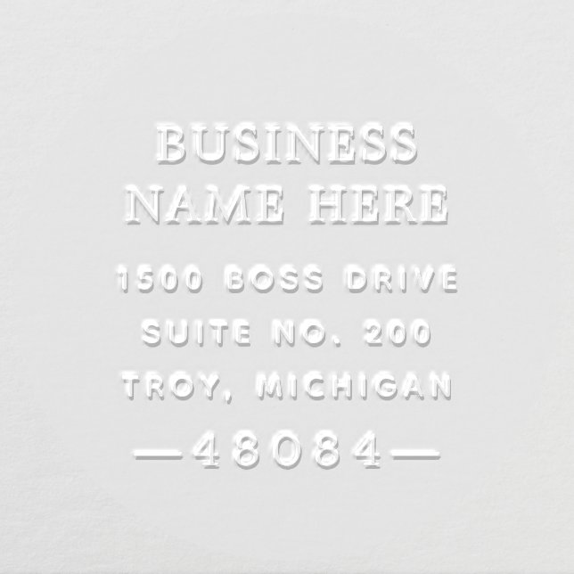 Professional Custom Business Address Embosser (Design)