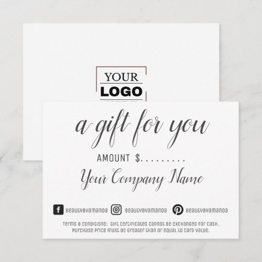 Professional Custom  Business Certificate (Front/Back)