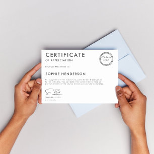 Professional Custom Business Certificates