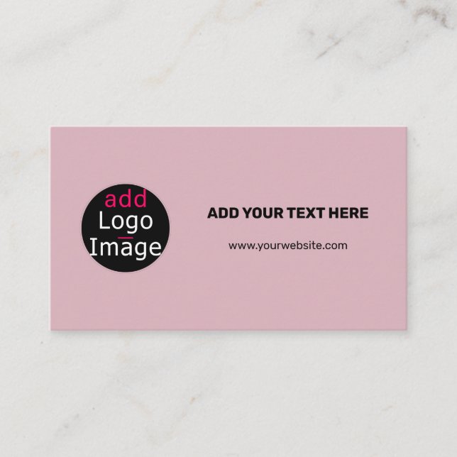 Professional Custom Business Chic Dusty Rose Pink Enclosure Card (Front)