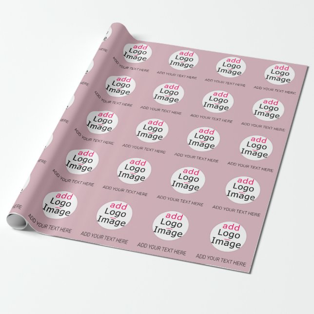 Professional Custom Business Dusty Rose Hue   Wrapping Paper (Unrolled)