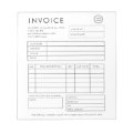 Professional Custom Business Invoice Notepad | Zazzle