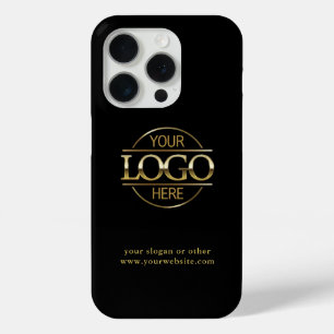 Professional Custom Business Logo Black Minimal iPhone 15 Pro Case