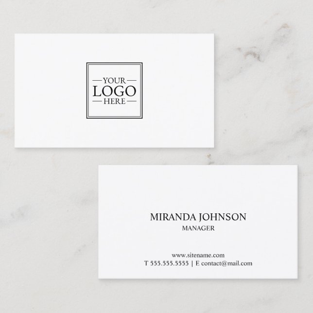 Professional Custom Business Logo Card (Front/Back)