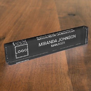 Professional Custom Business Logo Desk Name Plate