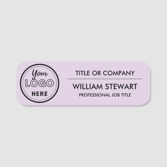 Professional Custom business logo Employee Staff Name Tag (Front)