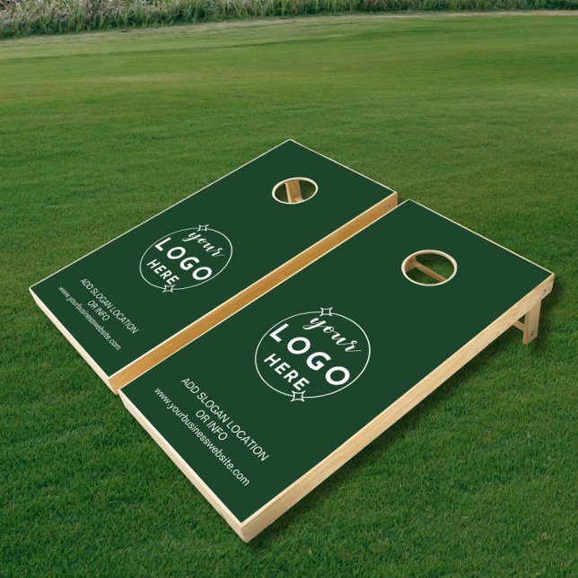 Professional Custom Business Logo Green Cornhole Set (Creator Uploaded)