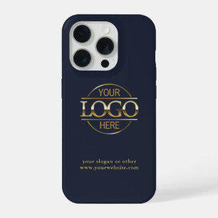 Professional Custom Business Logo Navy Blue iPhone 15 Pro Case