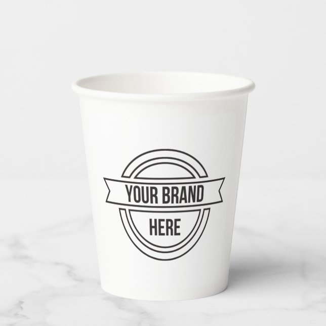 Professional Custom Business Logo Promotion Paper Cups (Back)