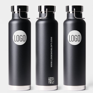 Professional Custom Business logo QR code website Water Bottle