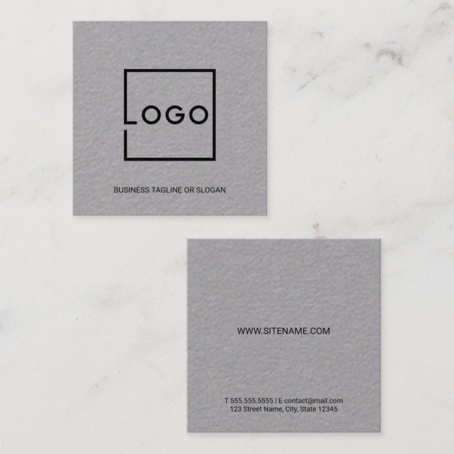 Professional Custom Business Logo Square Business Card (Front/Back)