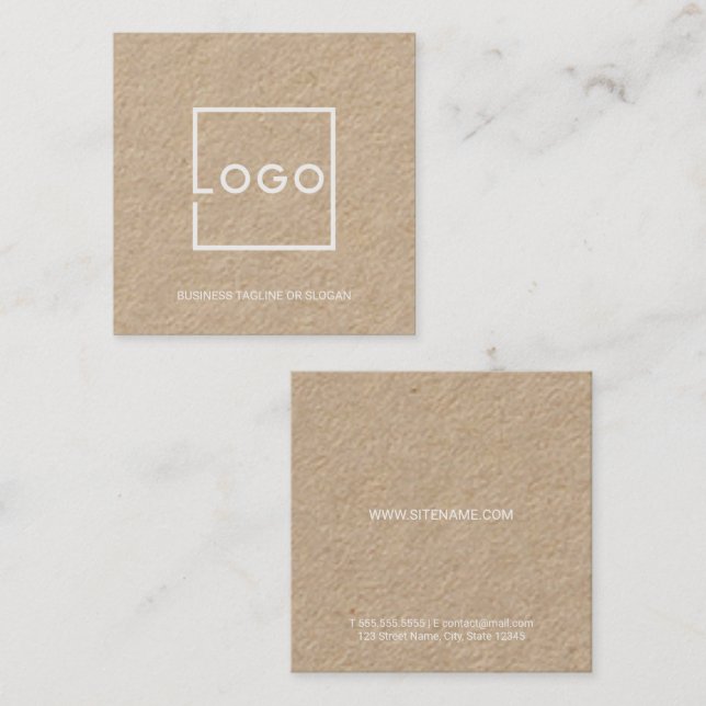 Professional Custom Business Logo Square Business Card (Front/Back)