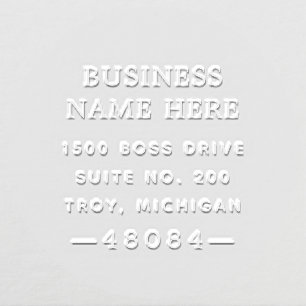 Professional Custom Business Name Return Address Embosser