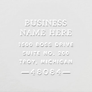 Professional Custom Business Name Return Address Embosser