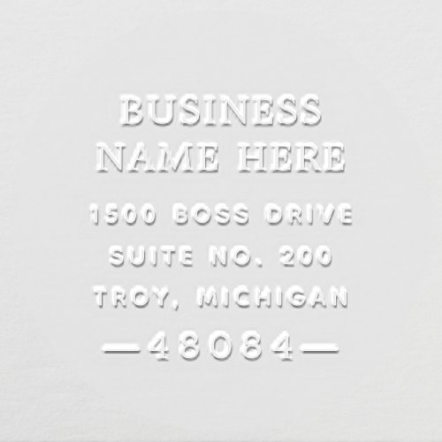 Professional Custom Business Name Return Address Embosser