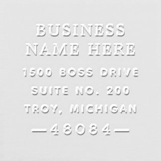 Professional Custom Business Name Return Address Embosser