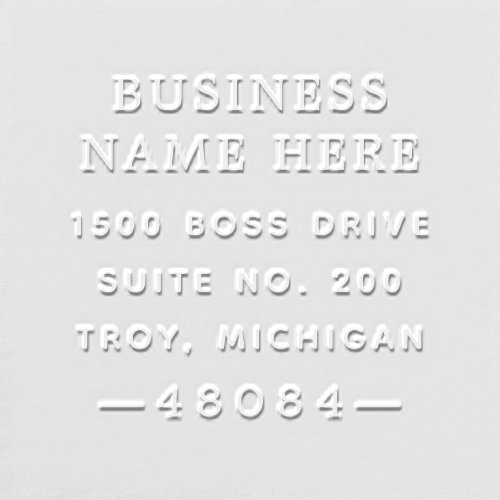 Professional Custom Business Name Return Address Embosser
