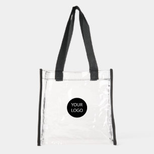 Professional Custom Company   Business Logo Clear Tote Bag