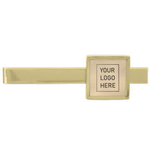 Professional Custom Company   Business Logo  Gold Finish Tie Bar
