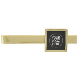 Professional Custom Company   Business Logo  Gold Finish Tie Bar