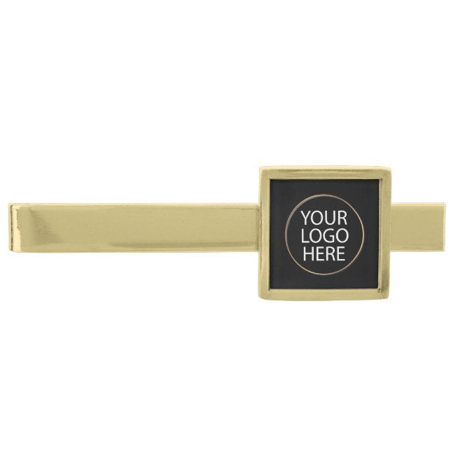 Professional Custom Company | Business Logo  Gold Finish Tie Bar (Front)