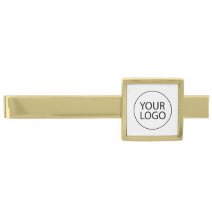 Professional Custom Company Business Logo Gold Finish Tie Bar