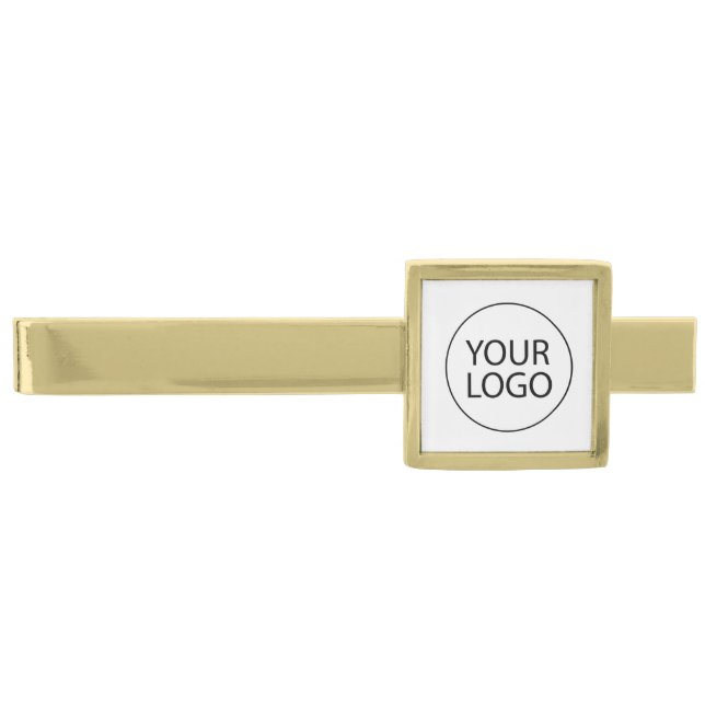 Professional Custom Company | Business Logo        Gold Finish Tie Bar (Front)