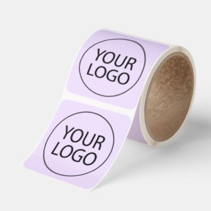 Professional Custom Company Business Logo Purple Square Sticker