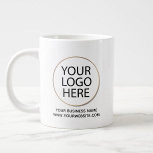 Professional Custom Company Business Logo Text Giant Coffee Mug