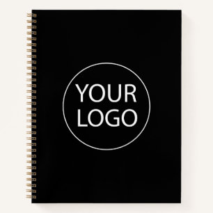 Professional Custom Company Logo Business Black Notebook