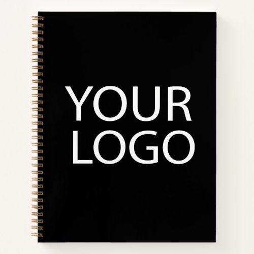 Professional Custom Company Logo Business Black Notebook