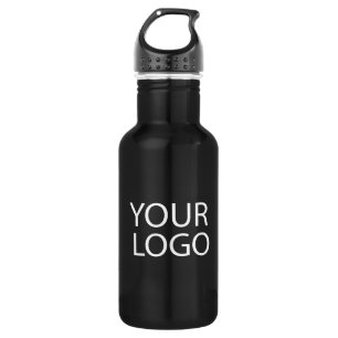 Professional Custom Company Logo Business Black Stainless Steel Water Bottle