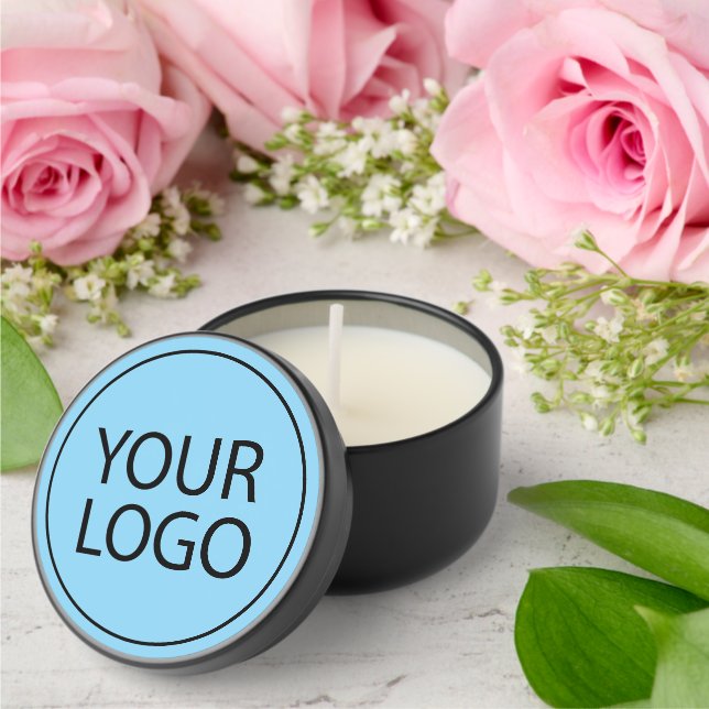 Professional Custom Company Logo Business Blue Mini Candle Favors (Insitu (Wedding))