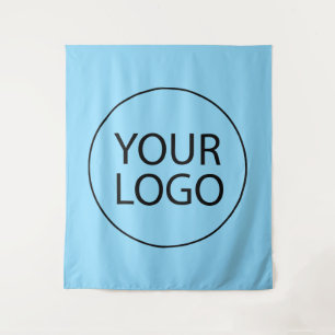 Professional Custom Company Logo Business Blue Tapestry