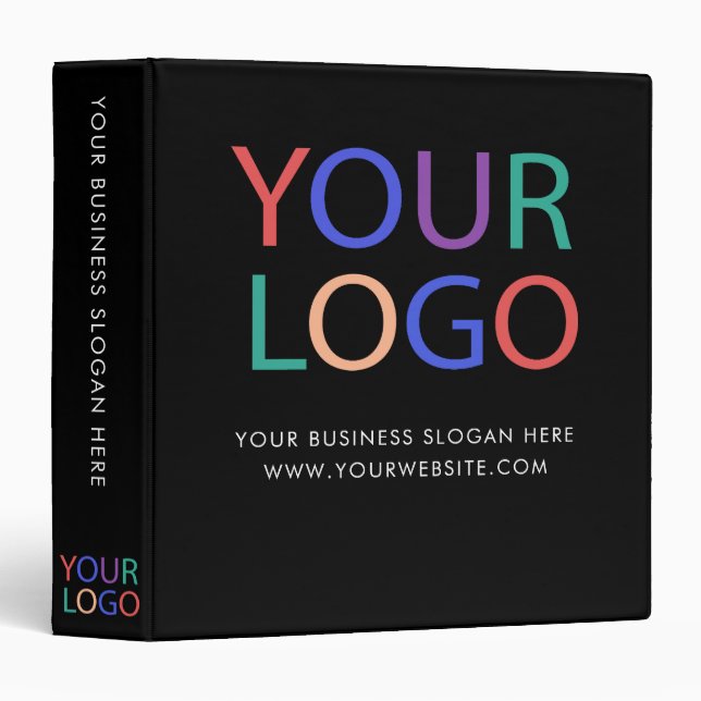 Professional Custom Company Logo Business Brown   3 Ring Binder (Front/Spine)