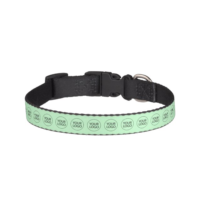 Professional Custom Company Logo Business Green Pet Collar (Front)