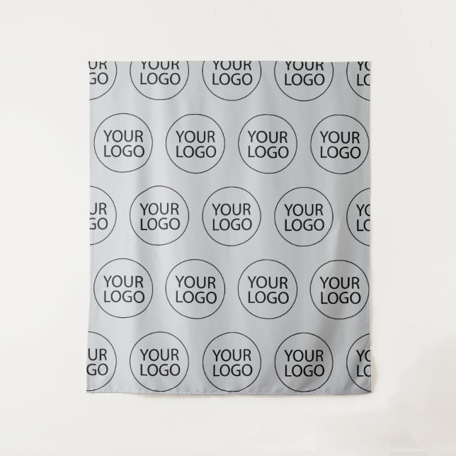 Professional Custom Company Logo Business Grey Tapestry (Front)