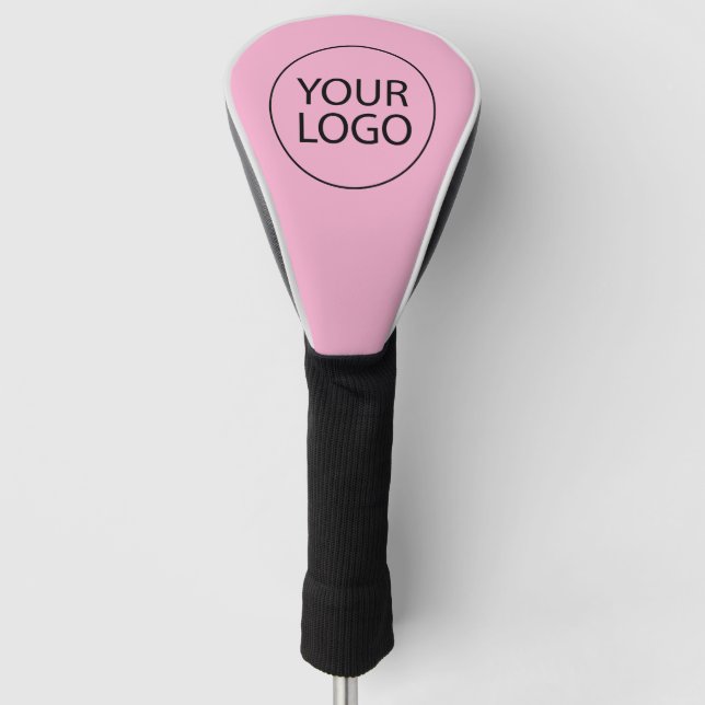 Professional Custom Company Logo Business Pink Golf Head Cover (Front)