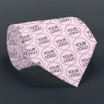 Professional Custom Company Logo Business Pink Neck Tie<br><div class="desc">Professional Custom Company Logo Business Pink neck tie</div>