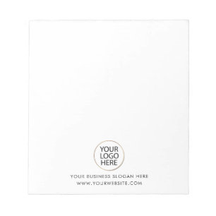 Professional Custom Company Logo Business White Notepad