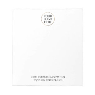 Professional Custom Company Logo Business White Notepad